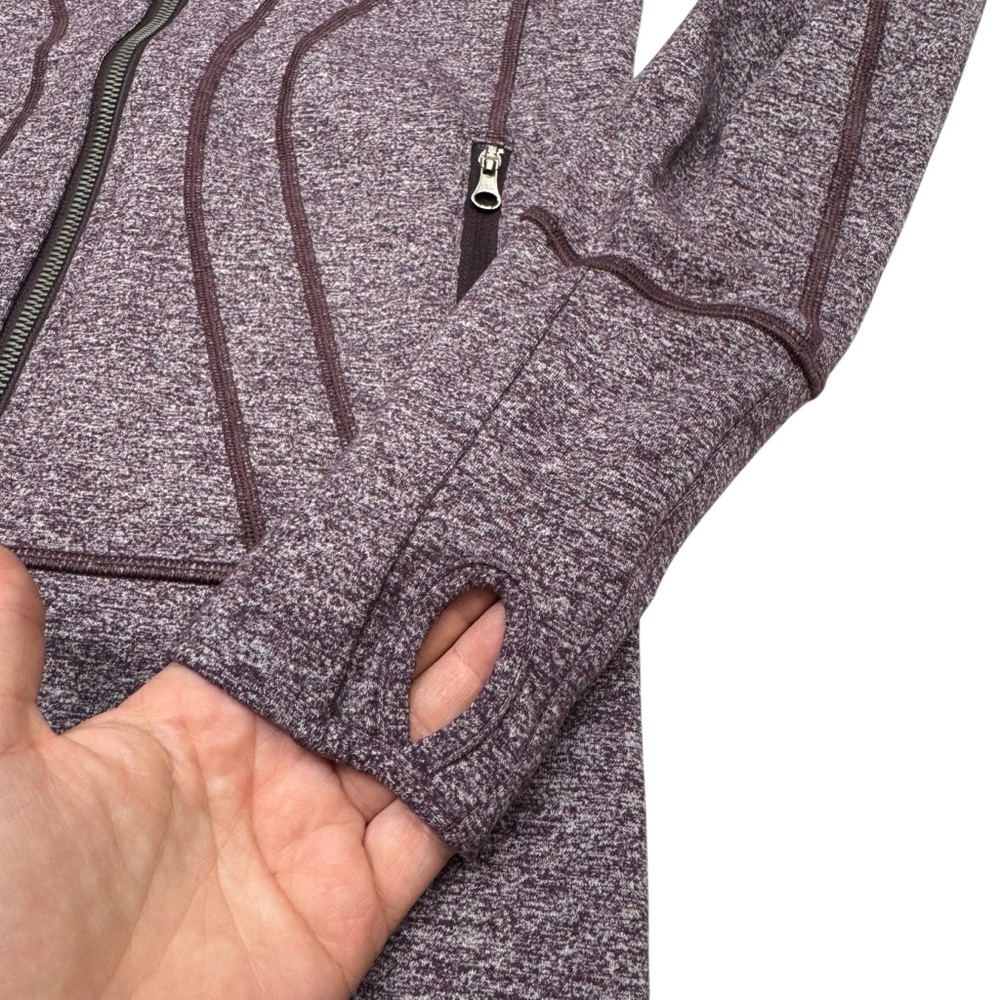 Lululemon Stride Jacket II Luon Hooded Size 4 Heathered Cherry Athleisure Yoga - Picture 16 of 16